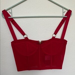 NWT!! White Fox Boutique Red Bustier Top
